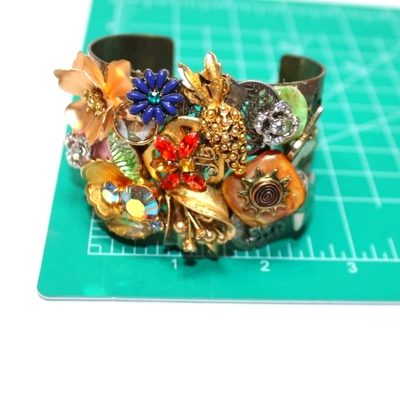 Copper Cuff with Abstract Jewelry Design - Picture 7 of 14